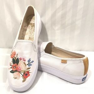Keds Rifle Paper Co. Embroidered Slip Ons